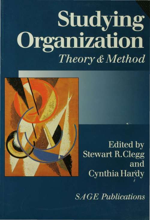 Book cover of Studying Organization: Theory and Method