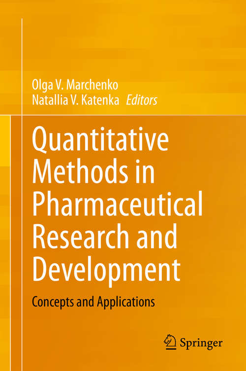 Book cover of Quantitative Methods in Pharmaceutical Research and Development: Concepts and Applications (1st ed. 2020)