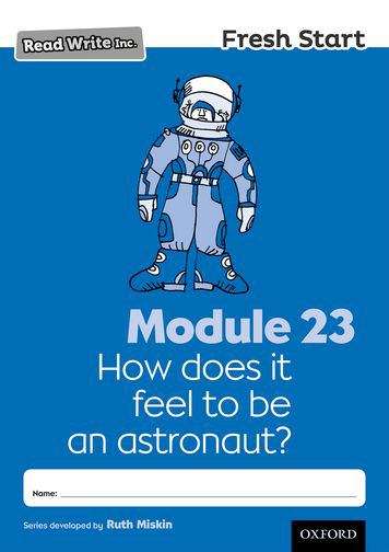 Book cover of Read Write Inc. Fresh Start Module 23 How does it feel to be an astronaut? (PDF)
