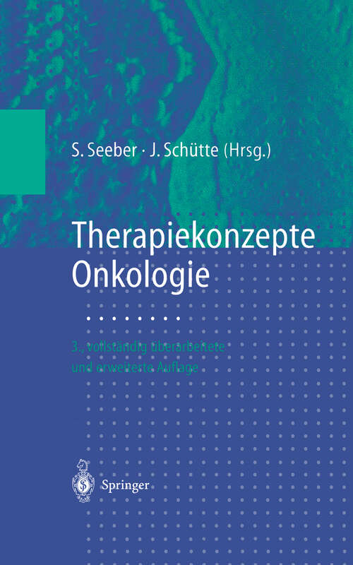 Book cover of Therapiekonzepte Onkologie (3. Aufl. 1998)