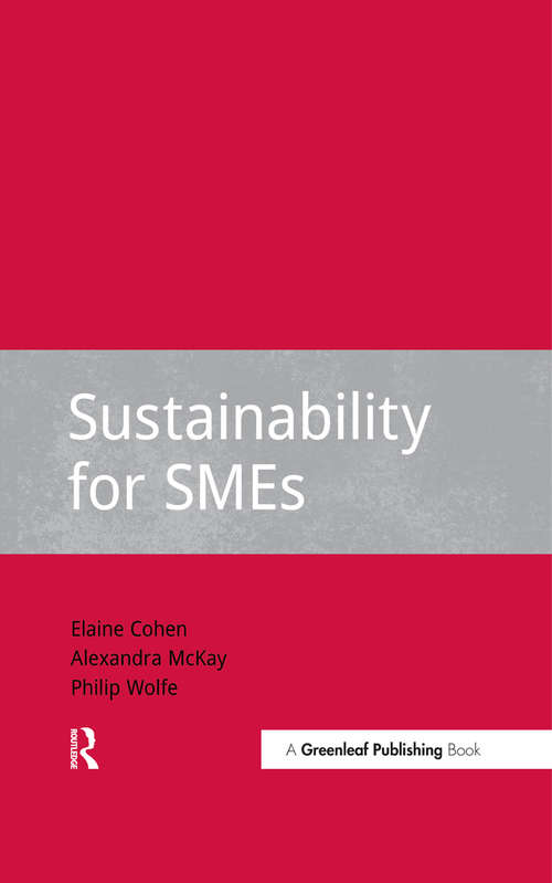 Book cover of Sustainability for SMEs