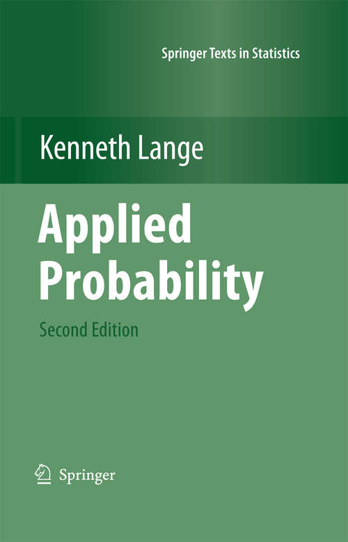 Book cover of Applied Probability (2nd ed. 2010) (Springer Texts in Statistics)
