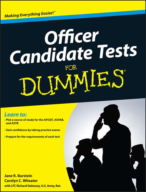 Book cover of Officer Candidate Tests For Dummies