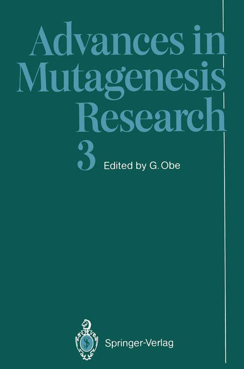 Book cover of Advances in Mutagenesis Research (1991) (Advances in Mutagenesis Research #3)