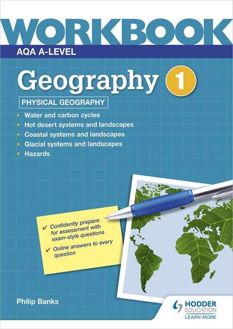 Book cover of AQA A-level Geography Workbook 1: Physical Geography