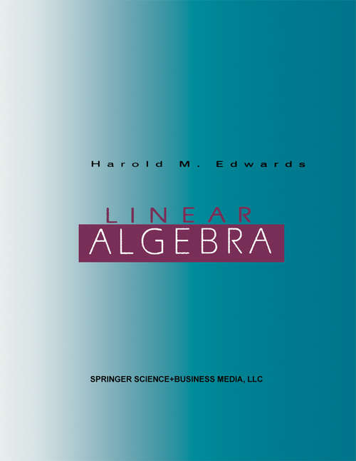 Book cover of Linear Algebra (1995)