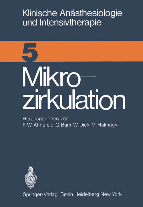 Book cover of Mikrozirkulation: Workshop April 1974 (1974) (Klinische Anästhesiologie und Intensivtherapie #5)