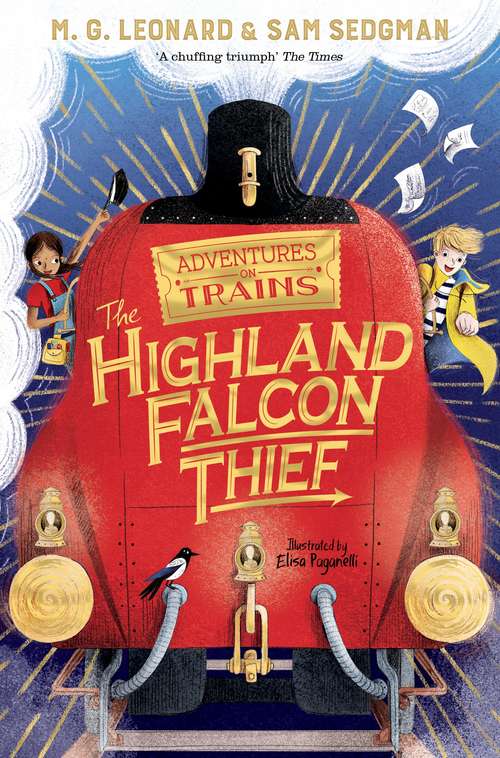 Book cover of The Highland Falcon Thief (Adventures on Trains #1)