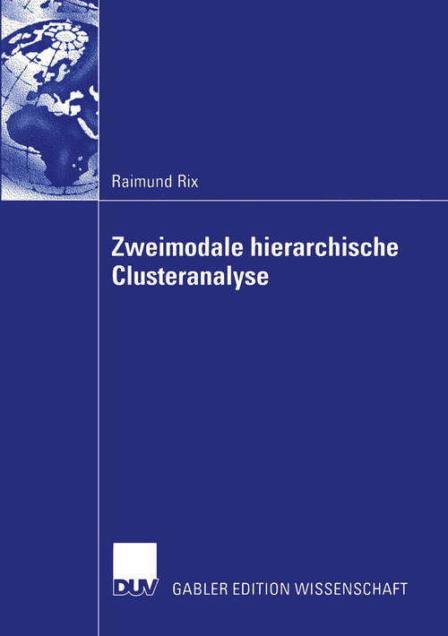 Book cover of Zweimodale hierarchische Clusteranalyse (2003)
