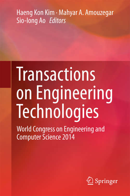Book cover of Transactions on Engineering Technologies: World Congress on Engineering and Computer Science 2014 (2015)
