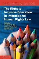 Book cover of The Right to Inclusive Education in International Human Rights Law (PDF) (Cambridge Disability Law And Policy Ser.)