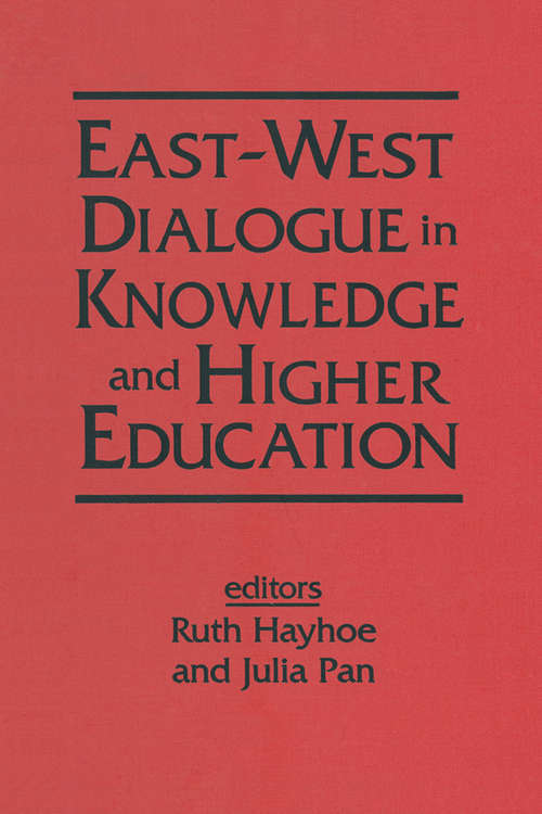 Book cover of East-West Dialogue in Knowledge and Higher Education