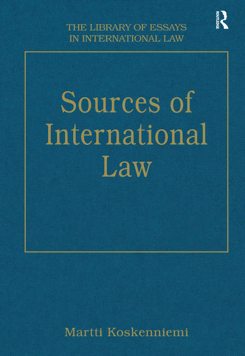 Book cover of Sources of International Law